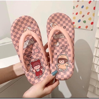 dép kẹp cô gái QC ( dép cao su chống nước)