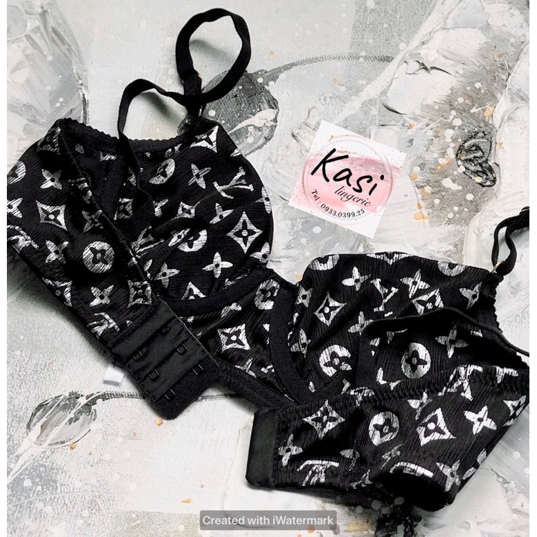 Set đồ lót nội y hoa văn thương hiệu siêu sang chảnh