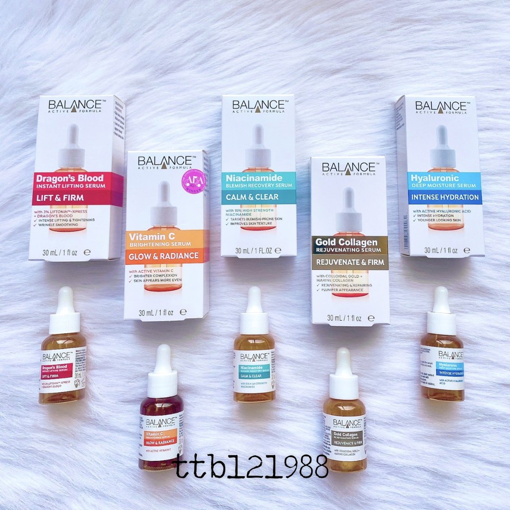 Serum BALANCE Vitamin C - Hyaluronic - Serum Balance Niacinamide Zinc- Serum Dew & Dew ( Đủ dòng )