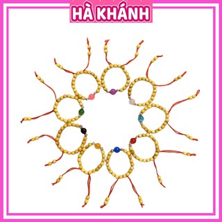 Vòng dâu mix 2 bạc và 1 đá phong thuỷ theo mệnh cho bé