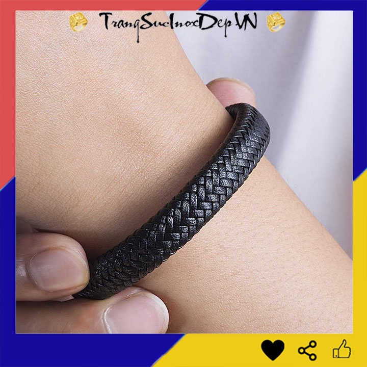 Vòng tay nam dạ xịn khóa gài vip thể hiện đẳng cấp phái mạnh