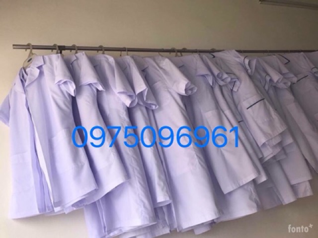 Áo blue trắng (blouse trắng) dùng trong spa, thẩm mỹ viện, bệnh viện