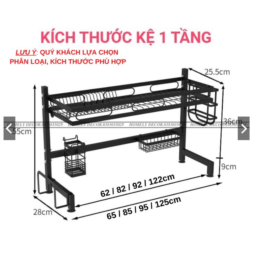 Kệ úp Bát⚡️LOẠI 1⚡️Kệ chén đĩa Thông Minh Trên Bồn Rửa Bát-Giá để bát đĩa đa năng full phụ kiện