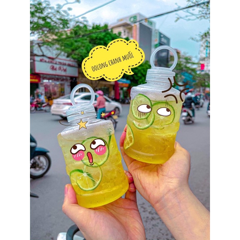 Ly nhựa cute đựng đồ uống trà chanh, trà sữa 500ml | BigBuy360 - bigbuy360.vn