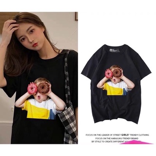 Áo thun Simple Cool EM BÉ DONUT from localbrand Size M l xl 40-90kg ( có ảnh video thật )