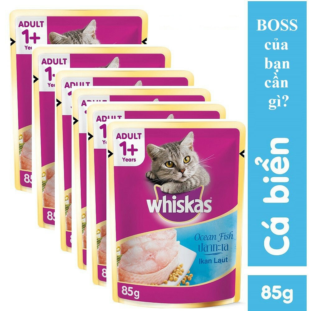 Pate cho mèo con, mèo lớn whiskas gói 85g - Pate mèo Whiskas đầy đủ chất dinh dưỡng