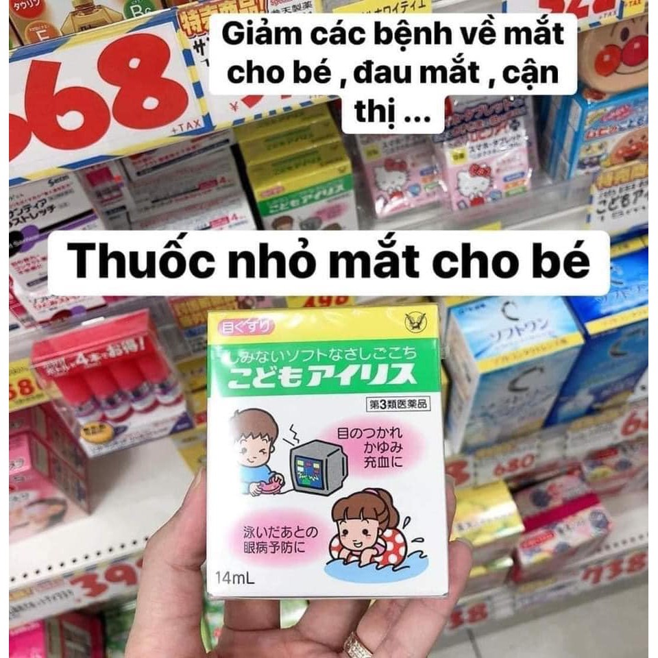 CÓ BILL- Nước Nhỏ Mắt Trẻ Em Taisho Iris Nội Địa Nhật 14ml DATE 11/2023