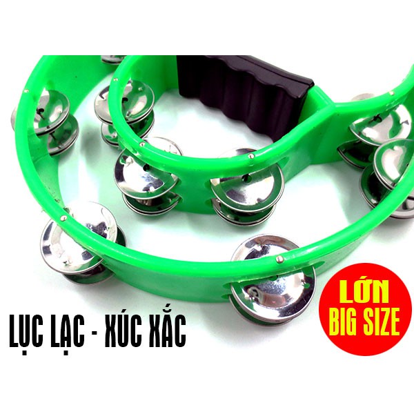 Lục lạc xúc xắc gõ bo nhựa lớn big size (Màu Xanh Lá Cây)