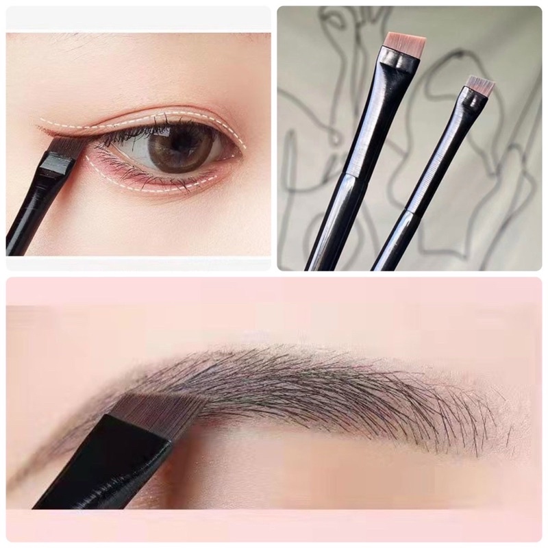 Set 2 Cọ kẻ eyeliner - tém mày vát xéo