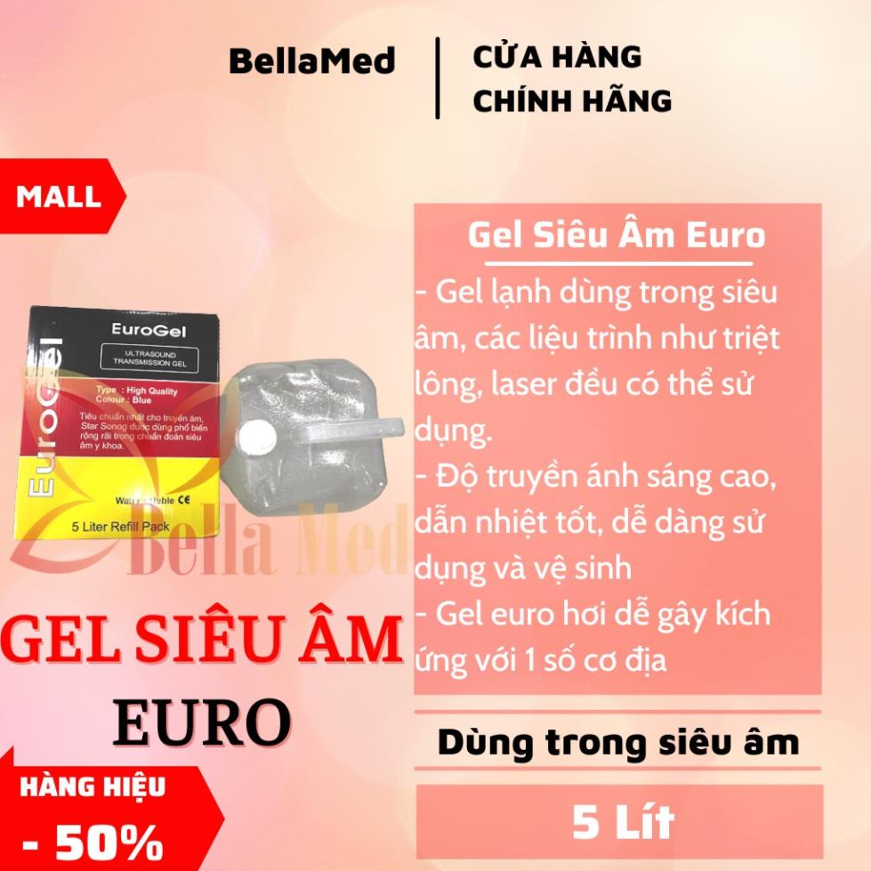 Gel EURO siêu âm màu trắng - Gel lạnh triệt lông 5 lít