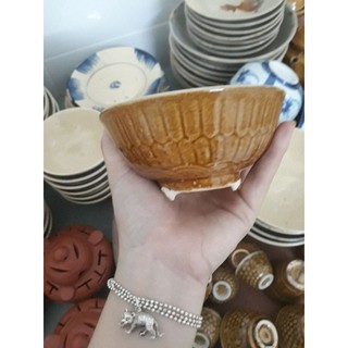 1xâu 10chén men vàng kiểu xưa/chén bát xưa