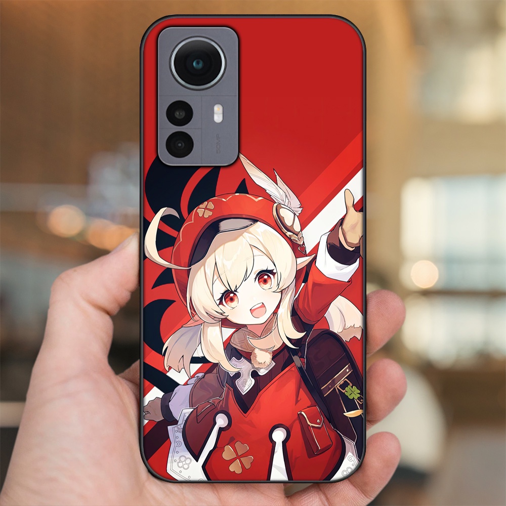 Ốp lưng Xiaomi 12 viền đen in hình Klee Genshin Impact