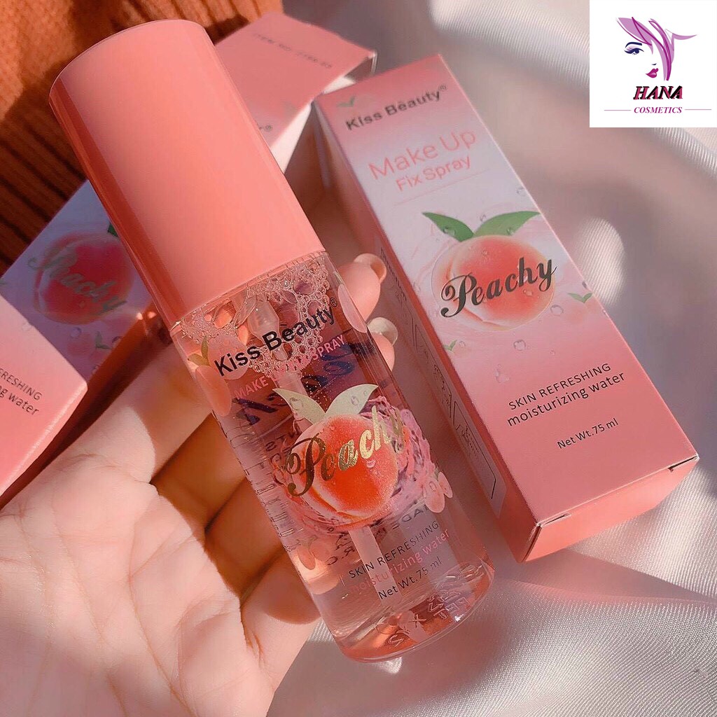 Xịt Khóa Nền🌸𝑭𝒓𝒆𝒆𝒔𝒉𝒊𝒑🌸Xịt Giữ Lớp Nền Cố Định Lớp Trang Điểm Kis Beauty Đào 75ml | BigBuy360 - bigbuy360.vn
