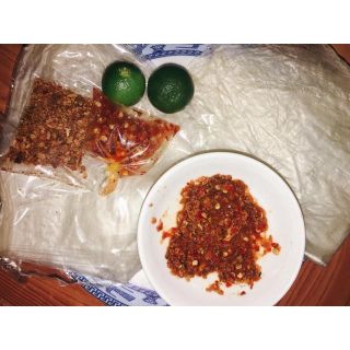 Bánh tráng tắc + sa tế tươi