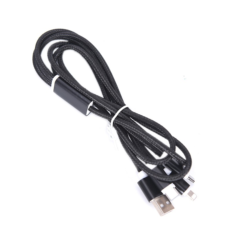 Dây Cáp Sạc Đồng Bộ Dữ Liệu Micro USB Loại C Đa Năng 3 Trong 1 Cho iPhone