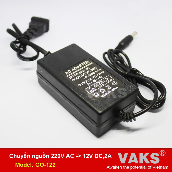 Bộ adapter chuyển nguồn điện từ 220V AC sang 12V DC 2A