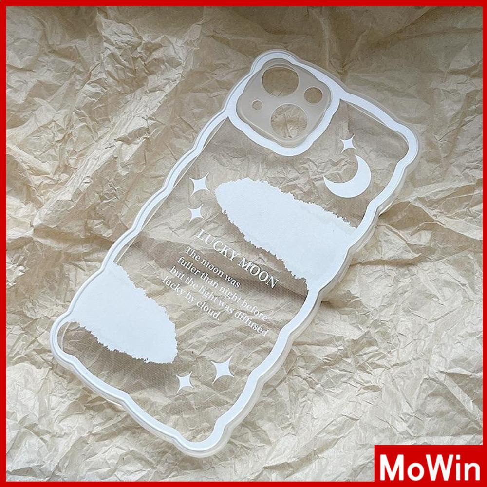 iPhone Case Silicone Soft Case Clear Case Wave Non-Slip Shockproof Camera Full Coverage Protection Moon Stars Clouds For iPhone 13 Pro Max iPhone 12 Pro Max iPhone 11 iPhone 7 Plus