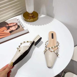 Giày sục quai đinh chéo-Bunny Shoes