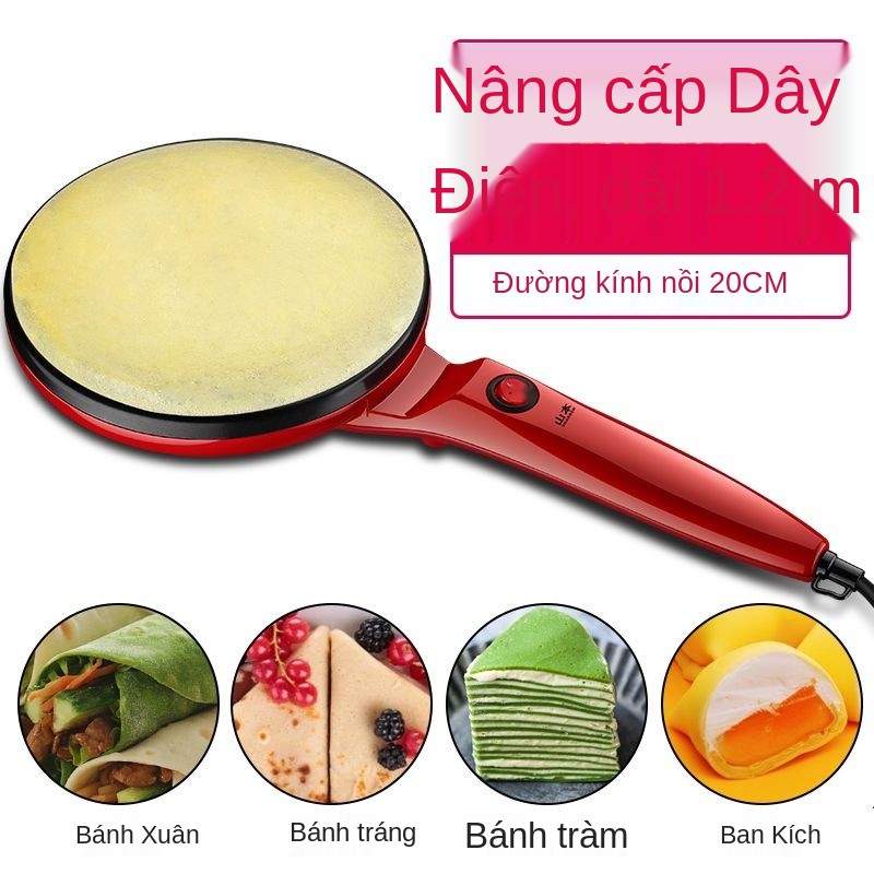 Máy làm bánh kếp Yamamoto giò nhỏ Gia dụng Chảo nướng bằng điện chả da tự động Mini