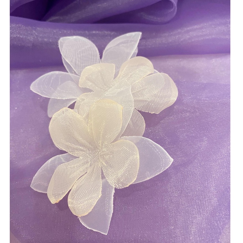 ⚡HOT⚡Cánh hoa voan ép cong chất liệu voan kính mỏng nhẹ đẹp thích hợp sử dụng làm hoa, lên phụ kiện tóc, phụ kiện may