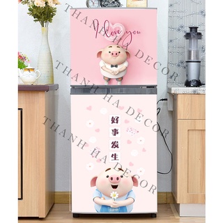 Decal dán Tủ Lạnh Pig 2022  chất liệu cao cấp