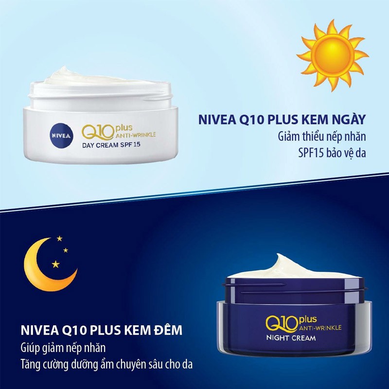 Kem dưỡng da làm giảm vết nhăn Nivea Q10 Plus - Hàng Chính Hãng