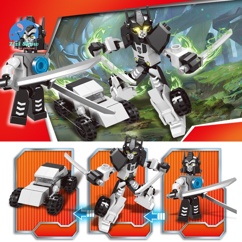 Bộ 8 Mô Hình Lắp Ráp Rô Bốt Biến Hình Optimus Prime