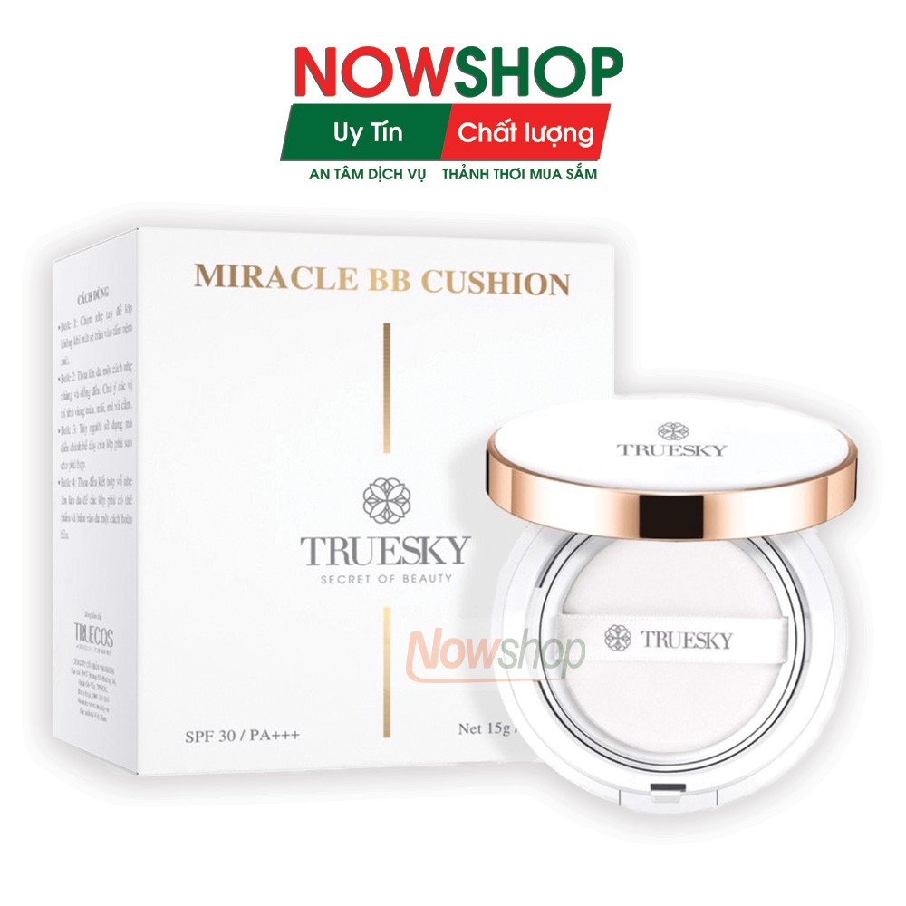 Phấn nước che khuyết điểm mỏng mịn, che phủ tốt, lâu trôi, tông sáng, dưỡng trắng da  - Miracle BB Cushion SPF 30/PA +++