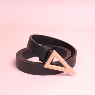 Thắt lưng nữ da mềm bản 2cm, dây lưng nữ mặt tam giác - Kimy Store