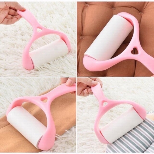 Cây lăn bụi quần áo xoay 360 độ cán cong | Shopee Việt Nam