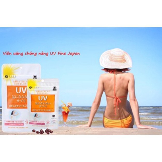 Viên uống chống nắng UV dưỡng trắng Fine Japan kem chống nắng chống UV