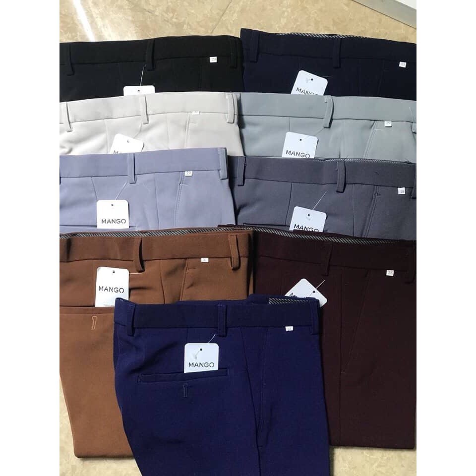 Quần âu nam vải co giãn dáng ôm hàn quốc nhiều màu | BigBuy360 - bigbuy360.vn