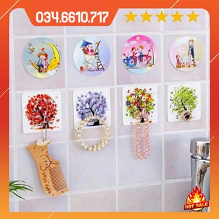 Combo 5 móc dán tường hình 3D siêu chịu lực (Giao ngẫu nhiên)