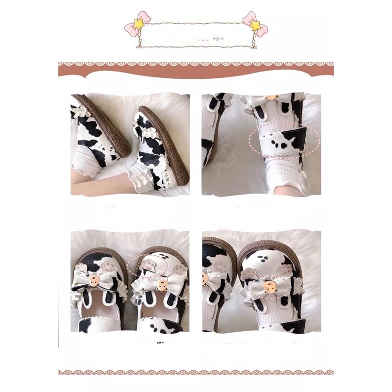 [Order] YAS0421-Giày lolita chân mèo quai ngang to bản