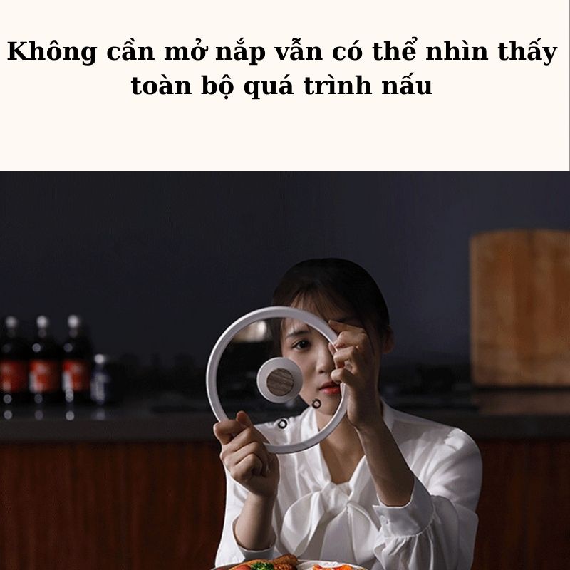 Nồi điện đa năng mini, nồi lẩu điện nhỏ gọn tráng men chống dính cao cấp ANKALE 1,5L dành cho 1-2 người ăn