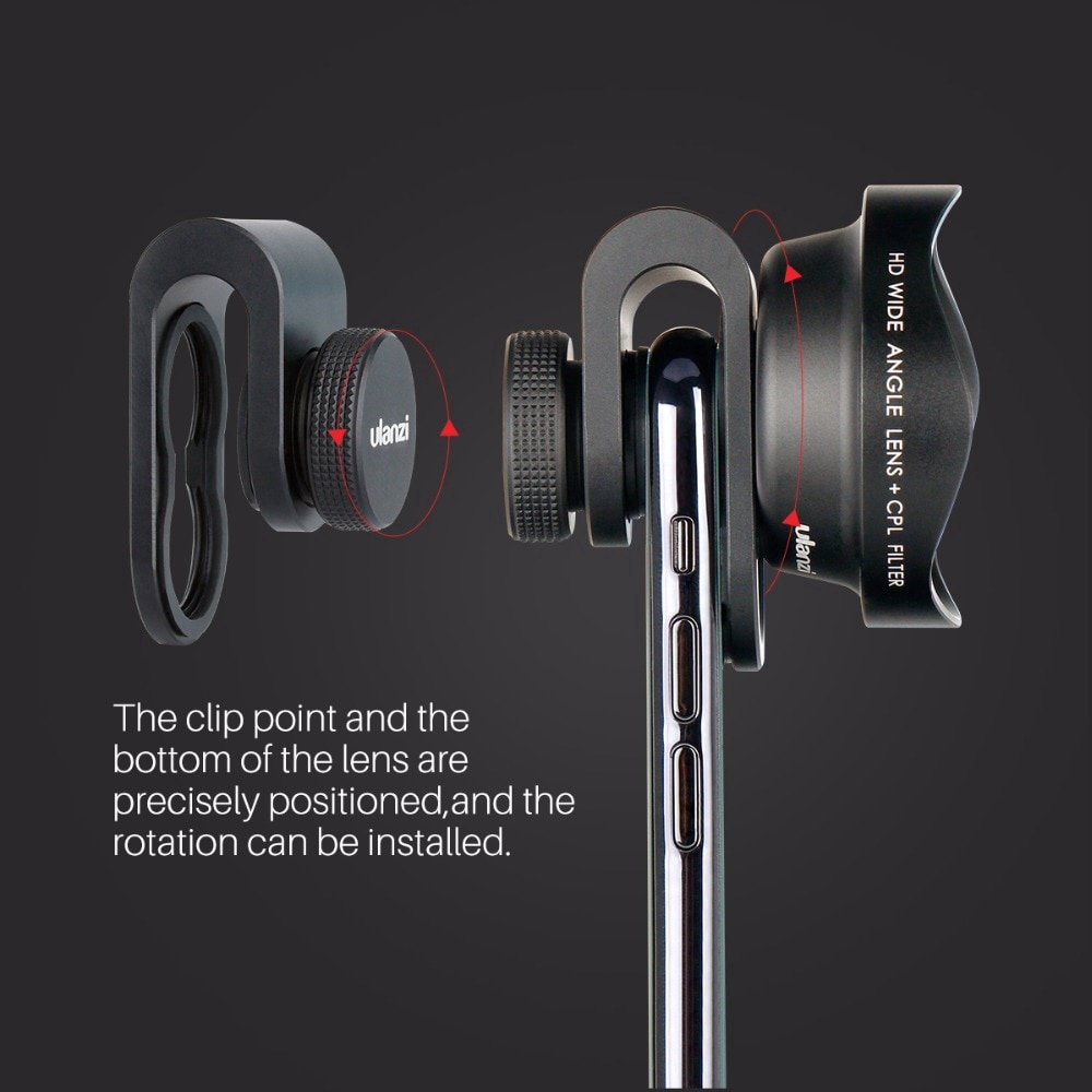 Ulanzi Điện thoại Lens 17mm Giao diện ống kính góc rộng với CPL filter biến hình Lens Fisheye Telephoto Lens 75mm Macro