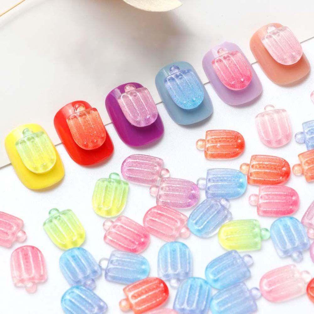 Phụ Kiện Trang Trí Móng Tay Trong Suốt Hình Que Kem 3D DIY|Phụ Kiện Trang Trí Móng Tay Charms