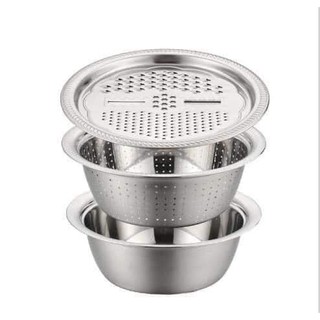 Bộ Rổ Nạo Đa Năng CHISO 3in1 Chất Liệu INOX 304 Cao Cấp