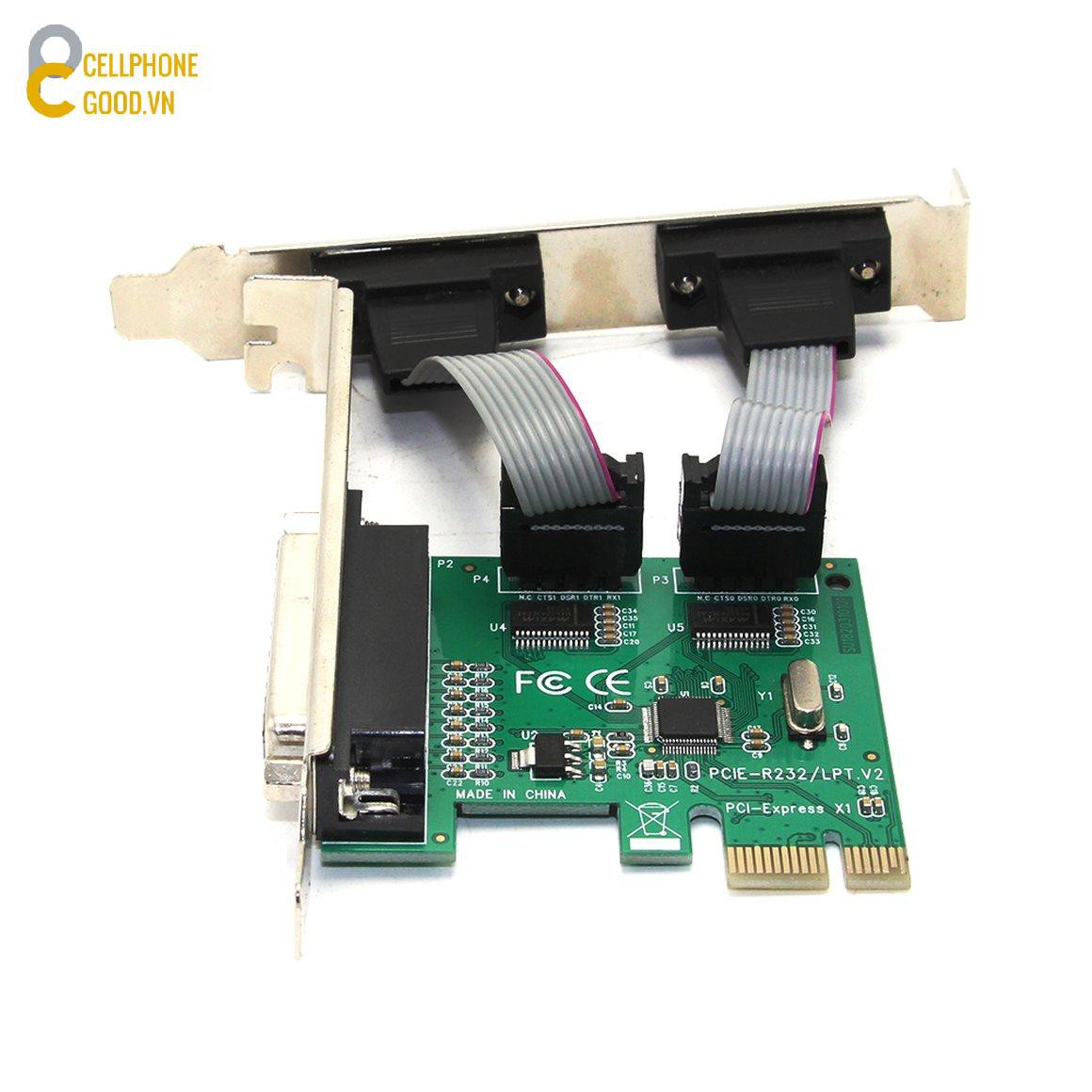 Card Mở Rộng Chuyển Đổi Pci-E Sang Serial Port Rs232 Com Port