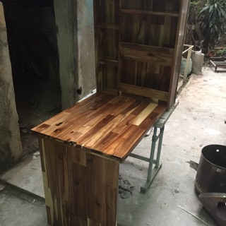 Bàn gấp thông minh gỗ thịt ghép thanh