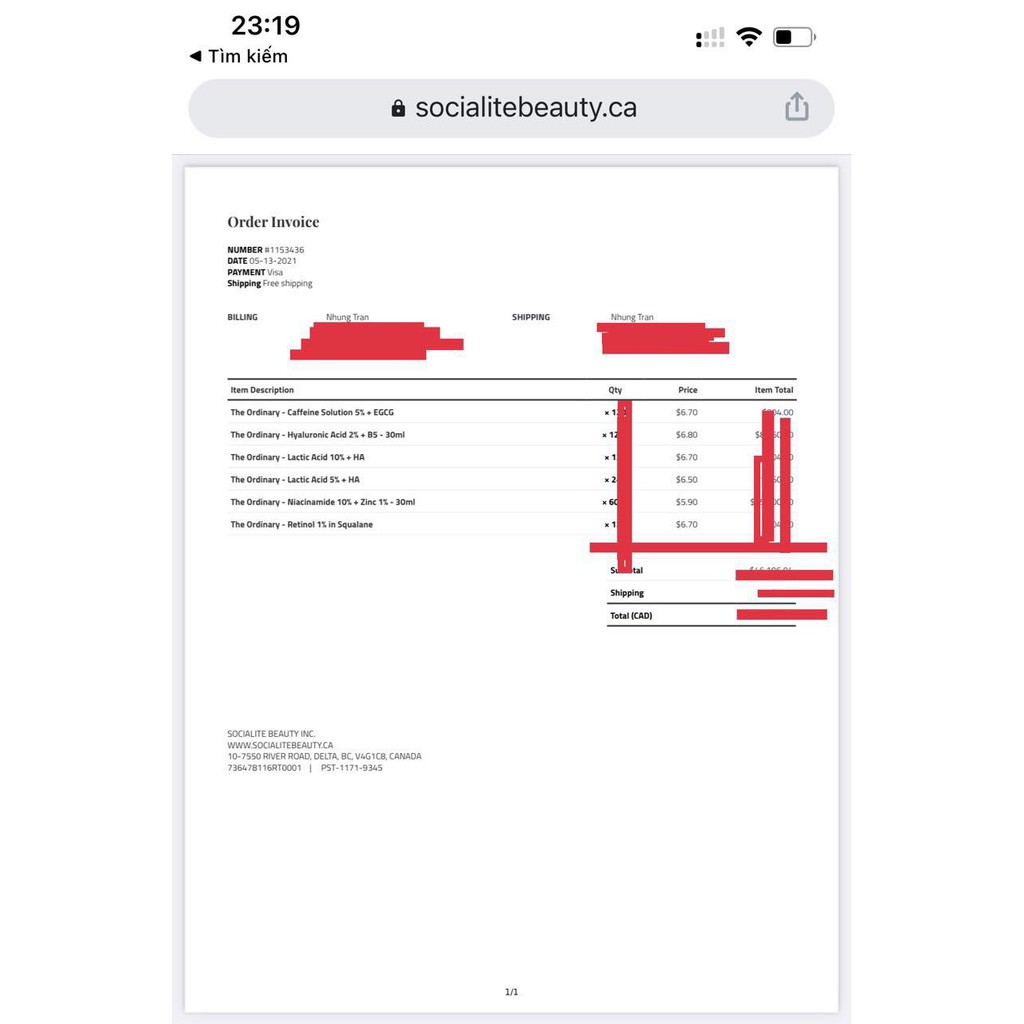 SERUM NGỪA MỤN, SÁNG DA, SE KHÍT LỖ CHÂN LÔNG NIACINAMIDE 10% + ZINC 1% THE ORDINARY