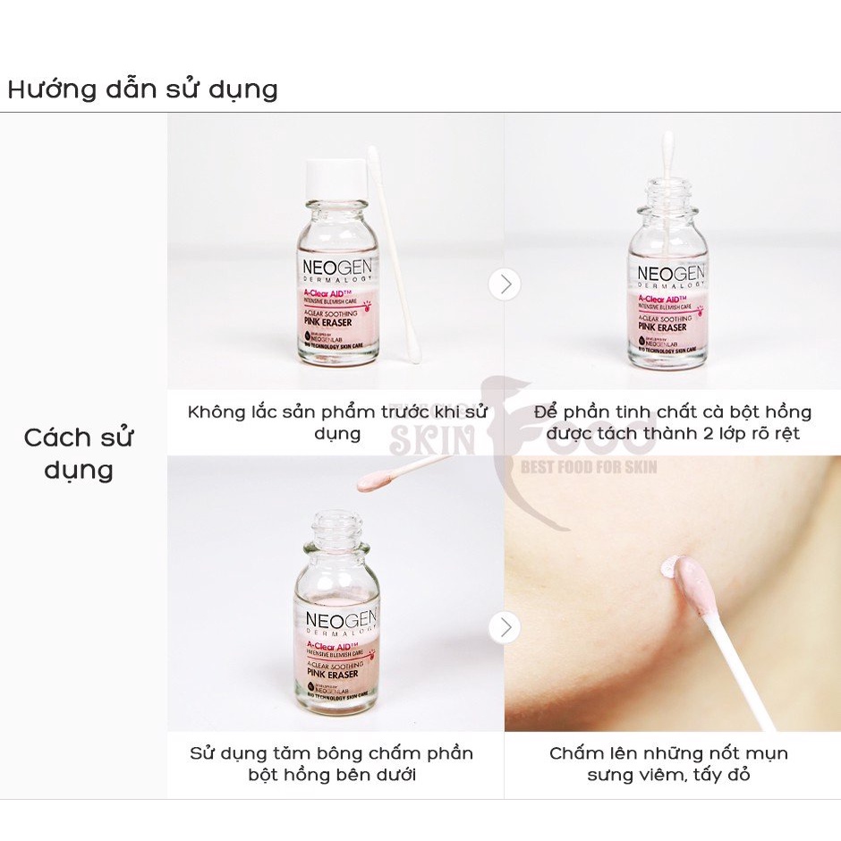 Dung Dịch Chấm Mụn Neogen Dermalogy A-Clear Soothing Pink Eraser 15ml