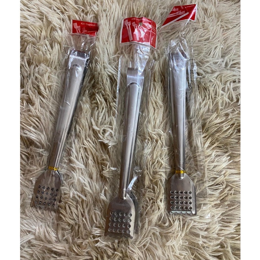 (ẢNH THẬT) Kẹp gắp đá đồ nướng salad đồ chiên Inox cao cấp bền đẹp cán dài size lớn