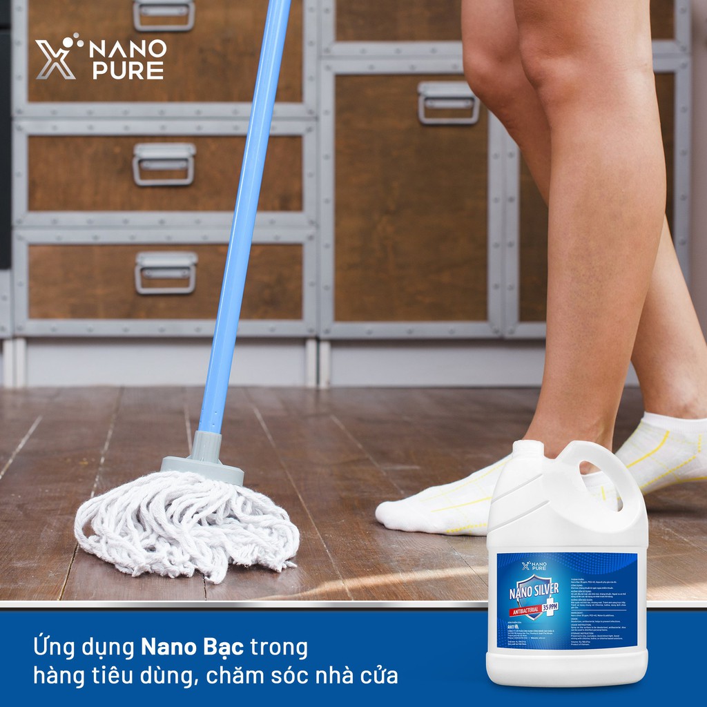 Dung Dịch Nano Xpure Nano Silver Antibacterial 35ppm 5L/4L - Diệt khuẩn, khử mùi – Nano Bạc AHT Corp (AHTC)