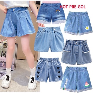 Quần Short Jean Cho Bé Gái Từ 3-12 Tuổi