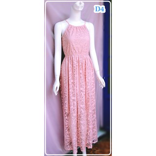 Dầm maxi ren hồng _ Thanh lý D4