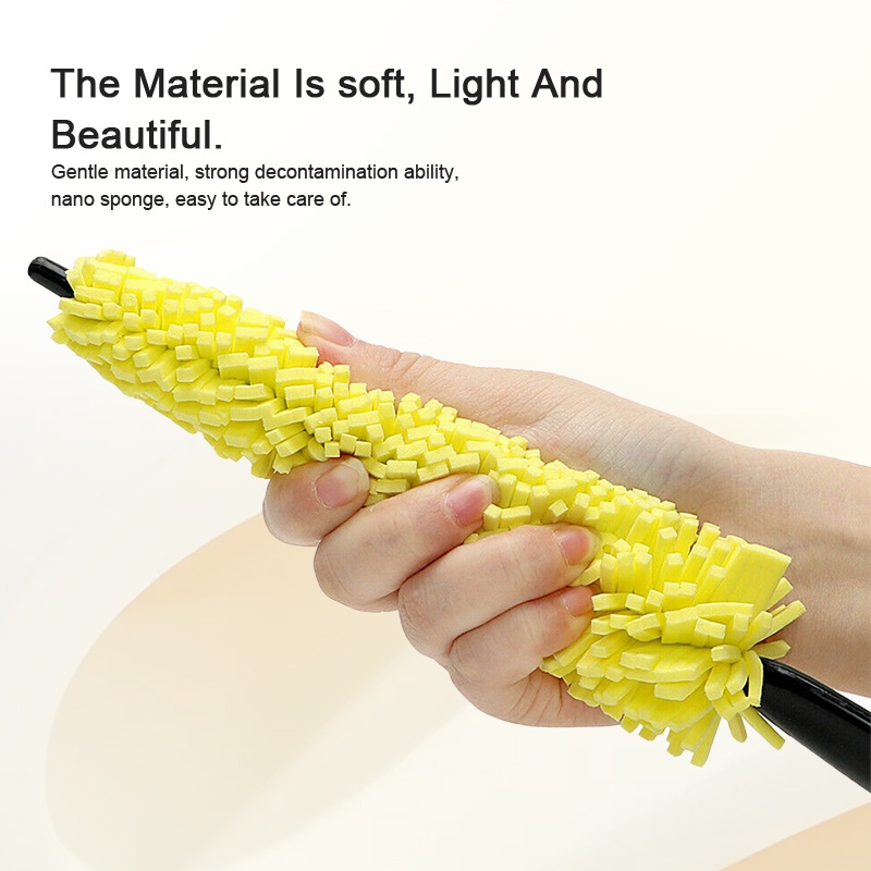 Bộ bàn chải làm sạch bánh xe ô tô SEAMETAL bằng xốp giúp bảo dưỡng cao cấp