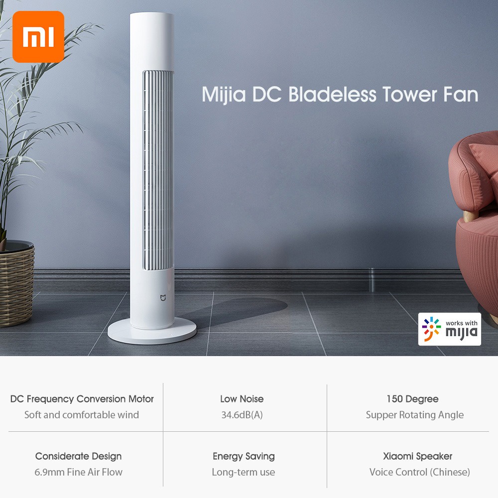 Quạt Tháp Xiaomi Mijia DC Inverter Tower Fan gen 2 BPTS02DM BPTS01DM kết nối app Mihome - Minh Tín Shop