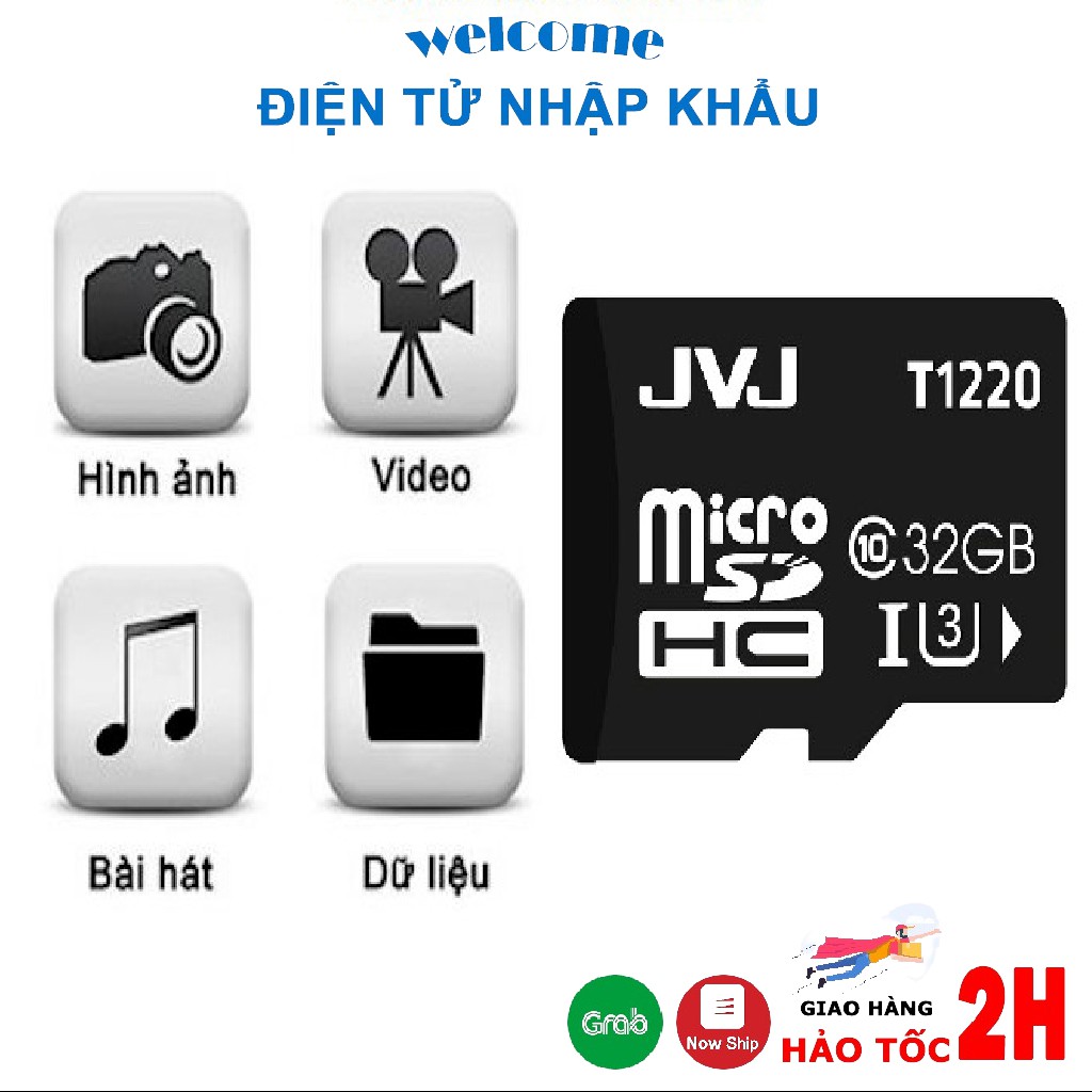 Thẻ nhớ JVJ 64GB/32GB/16GB/8GB/4GB/2GB Tương thích mọi thiết bị - BẢO HÀNH 5 NĂM - CHÍNH HÃNG
