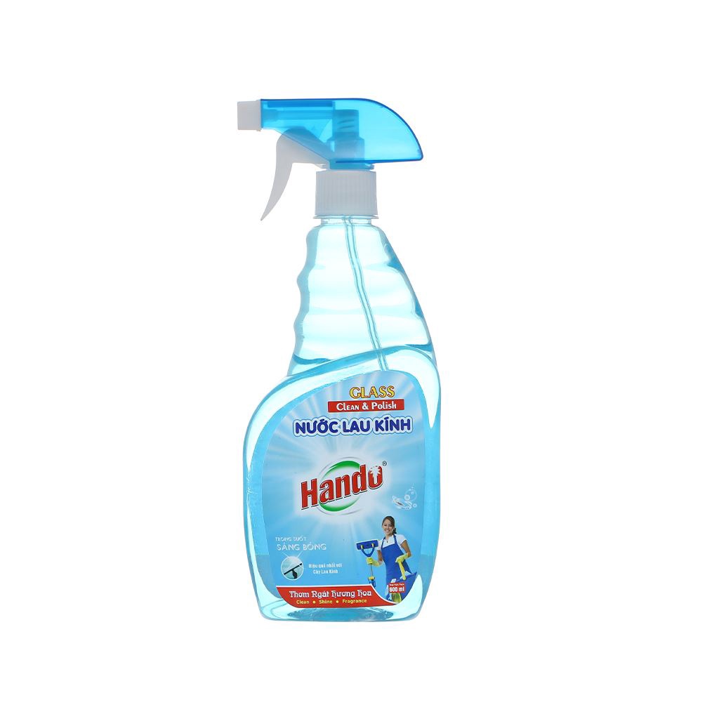 Chai Nước Xịt Lau Kính Hando Hương Hoa 600ml